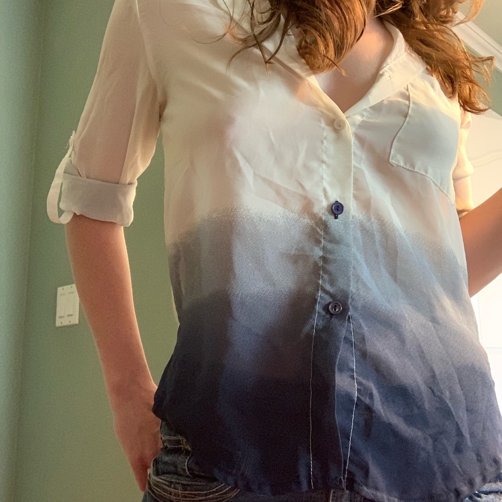 Sheer Ombre button up